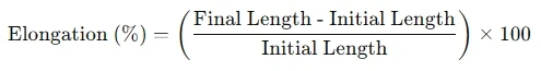 Elongation calculation formula